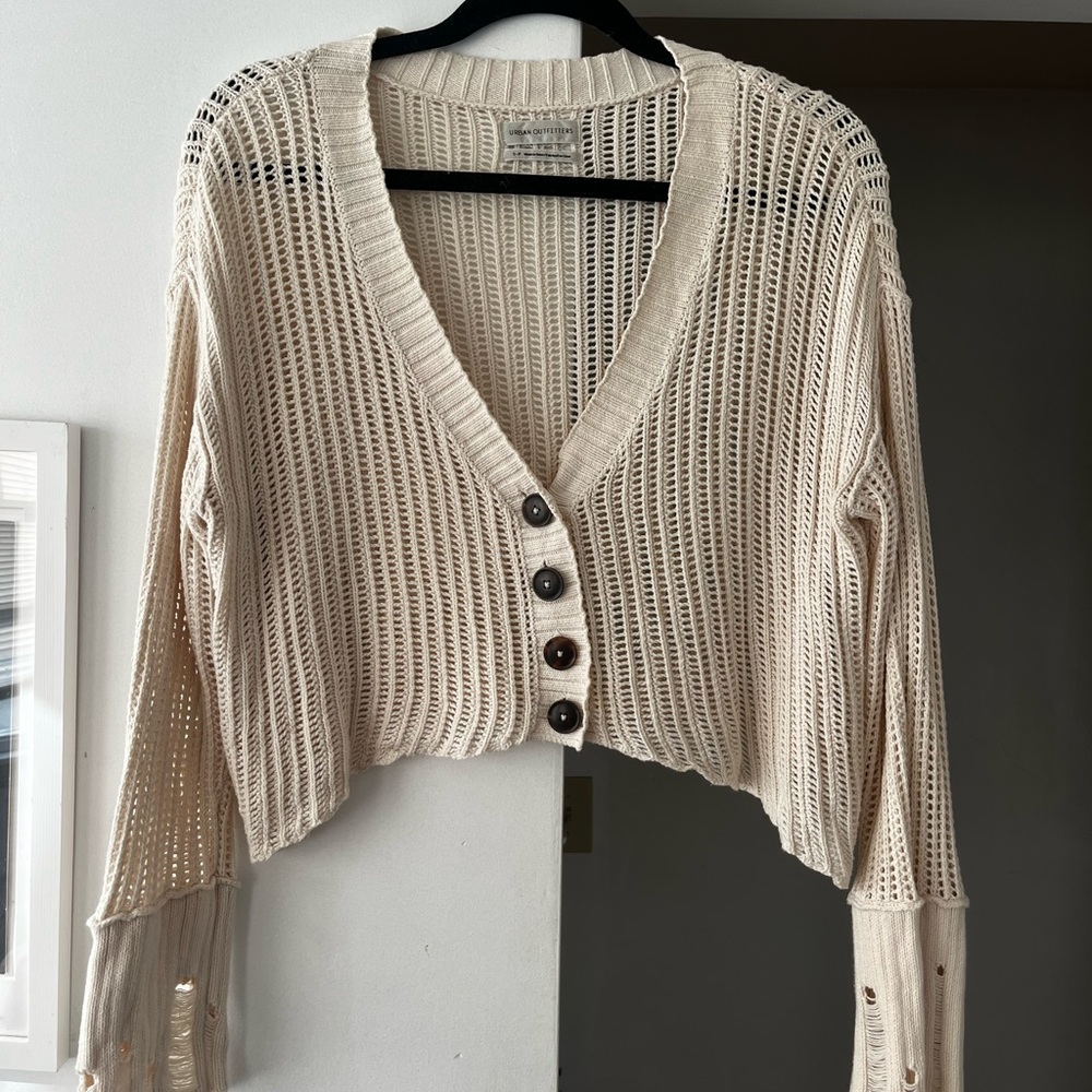 Urban Outfitters Cream Knit Cardigan